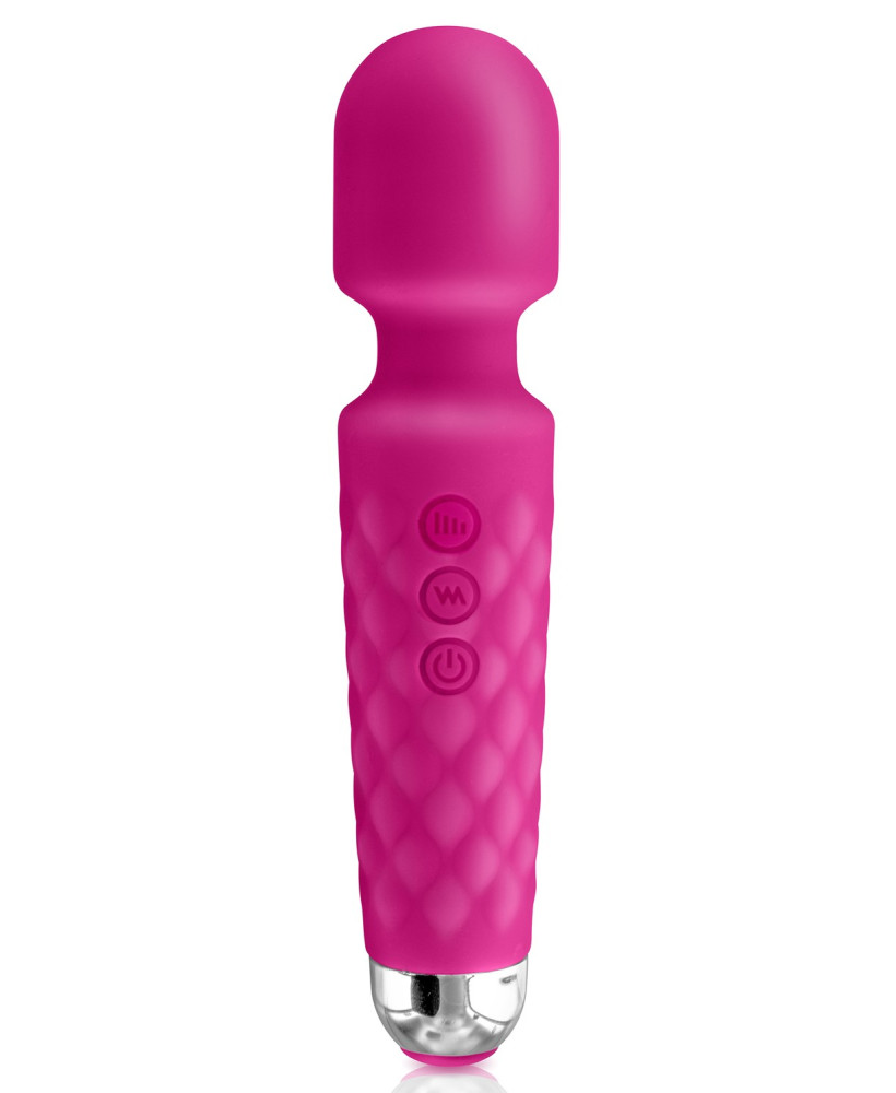 Vibromasseur wand rose 20 vitesses USB 